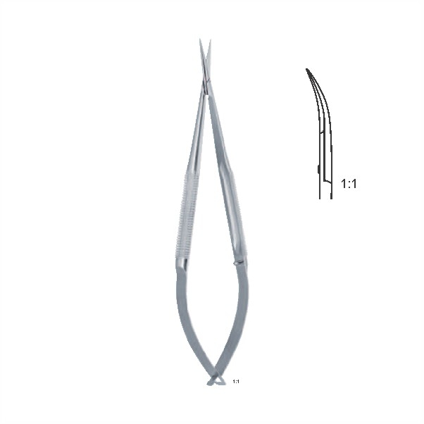 Micro scissors with round handle
