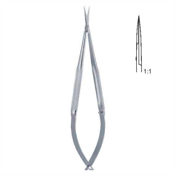 Micro scissors with round handle