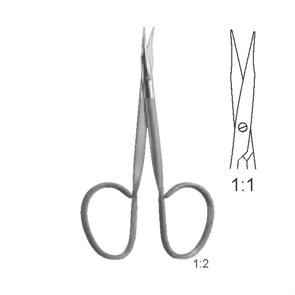 Fine operating scissors