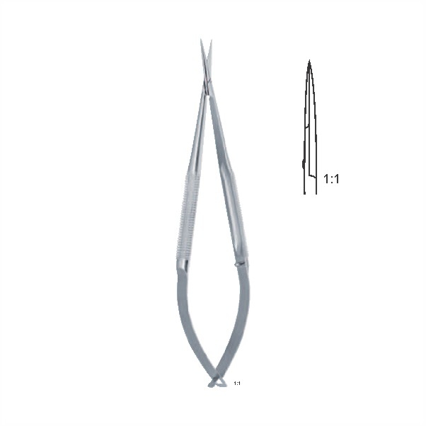Micro scissors with round handle