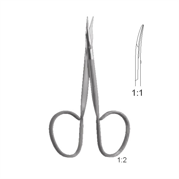 Fine operating scissors