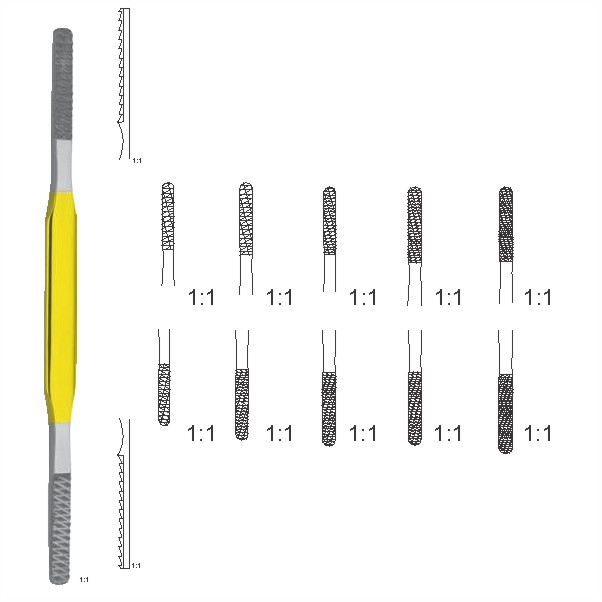 Rasps with tungsten carbide